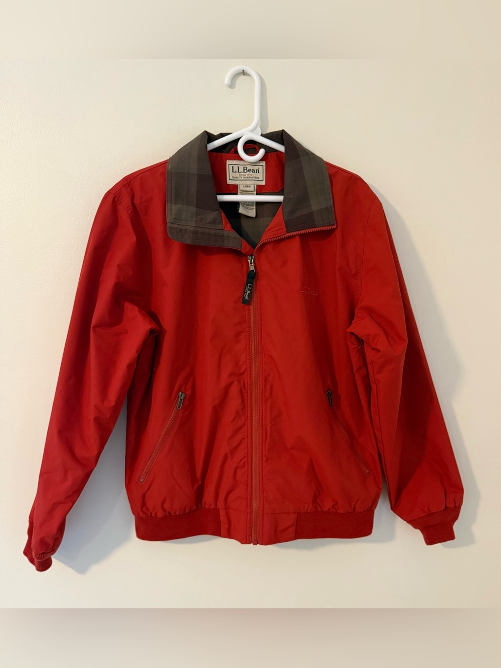 L. L. Bean Men’s Warm Up Jacket Flannel Lined Full Zip Sz S